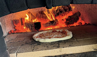 Pizza van with wood fired pizzas