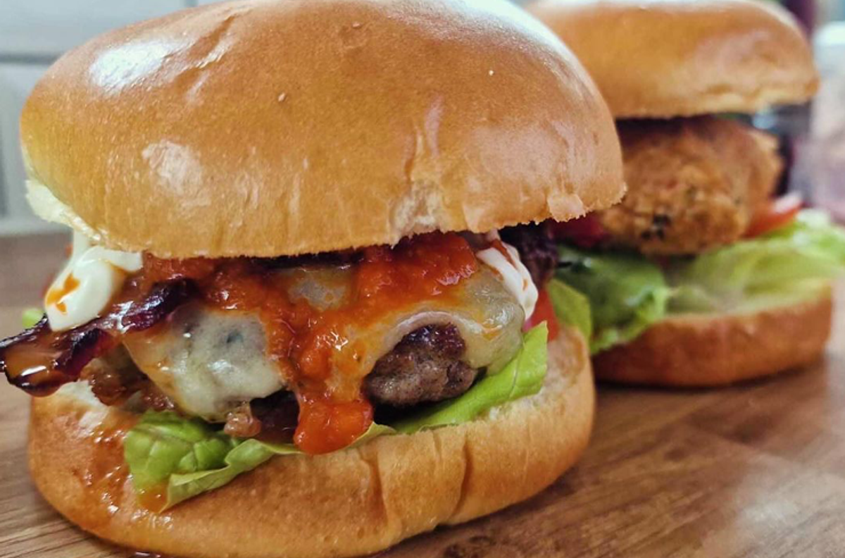 Burgers, waffles & more