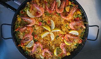 Paella sombrillada