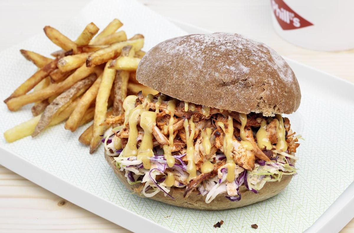 Homemade Burger and Fries