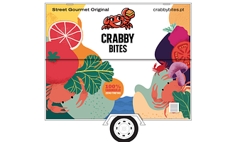 street food de monoproduto de caranguejo