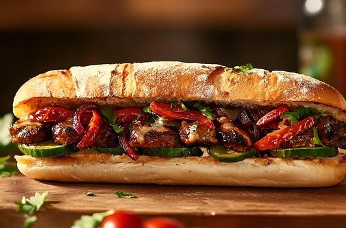 Grillsandwiches, Burger, American HotDog, Mittagsmenue 