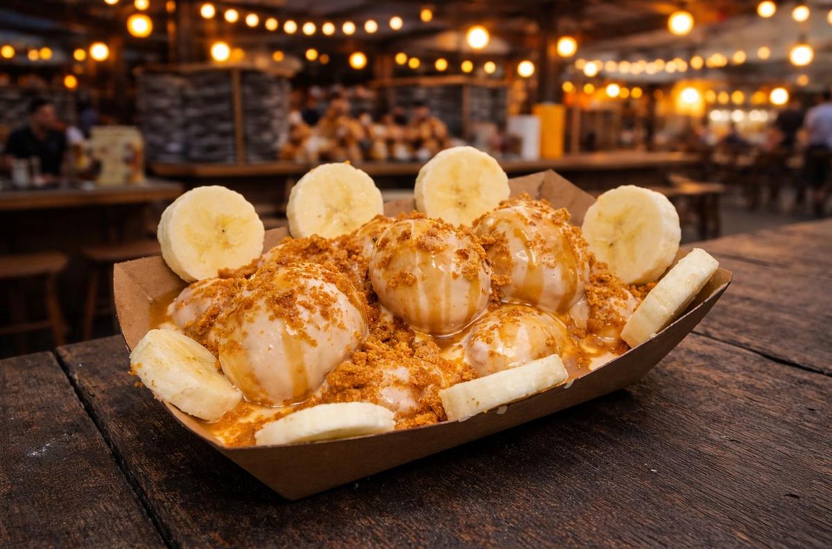 Lokma Frittierte Teigbällchen mit verschiedenen Schokoladensoßen und Toppings