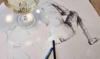 Croquis &amp; cocktails eller cava hos BARe VIN