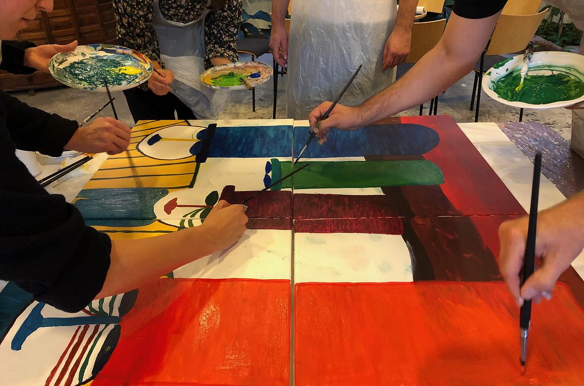 Maleri, Teambuilding og Teampainting