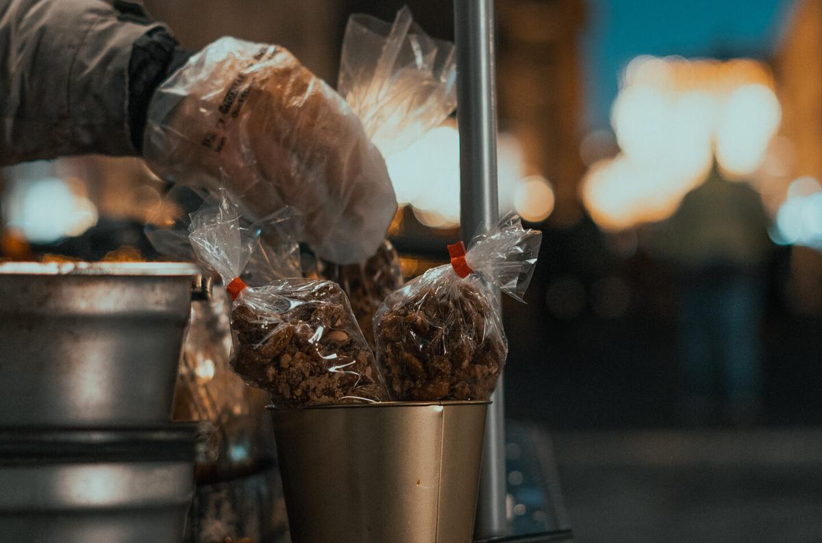 Baristakaffe, Brændte mandler,  Crepes og Is