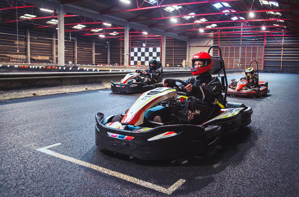 Trekantområdet indendørs gokart bane