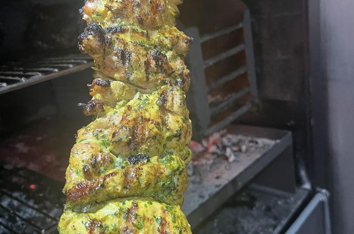 BBQ food cooked over live fire