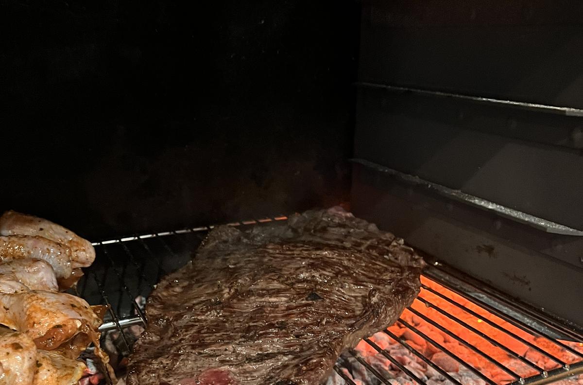 BBQ food cooked over live fire